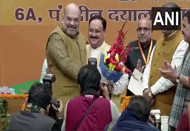  JP Natta becomes National President of BJP IN DELHI 